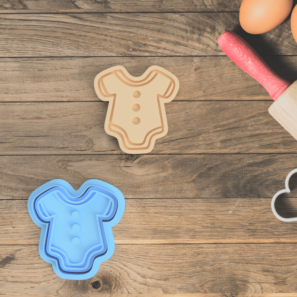 Australian Cookie Cutters Cookie Cutters Baby Shirt Cookie Cutter and Embosser Stamp