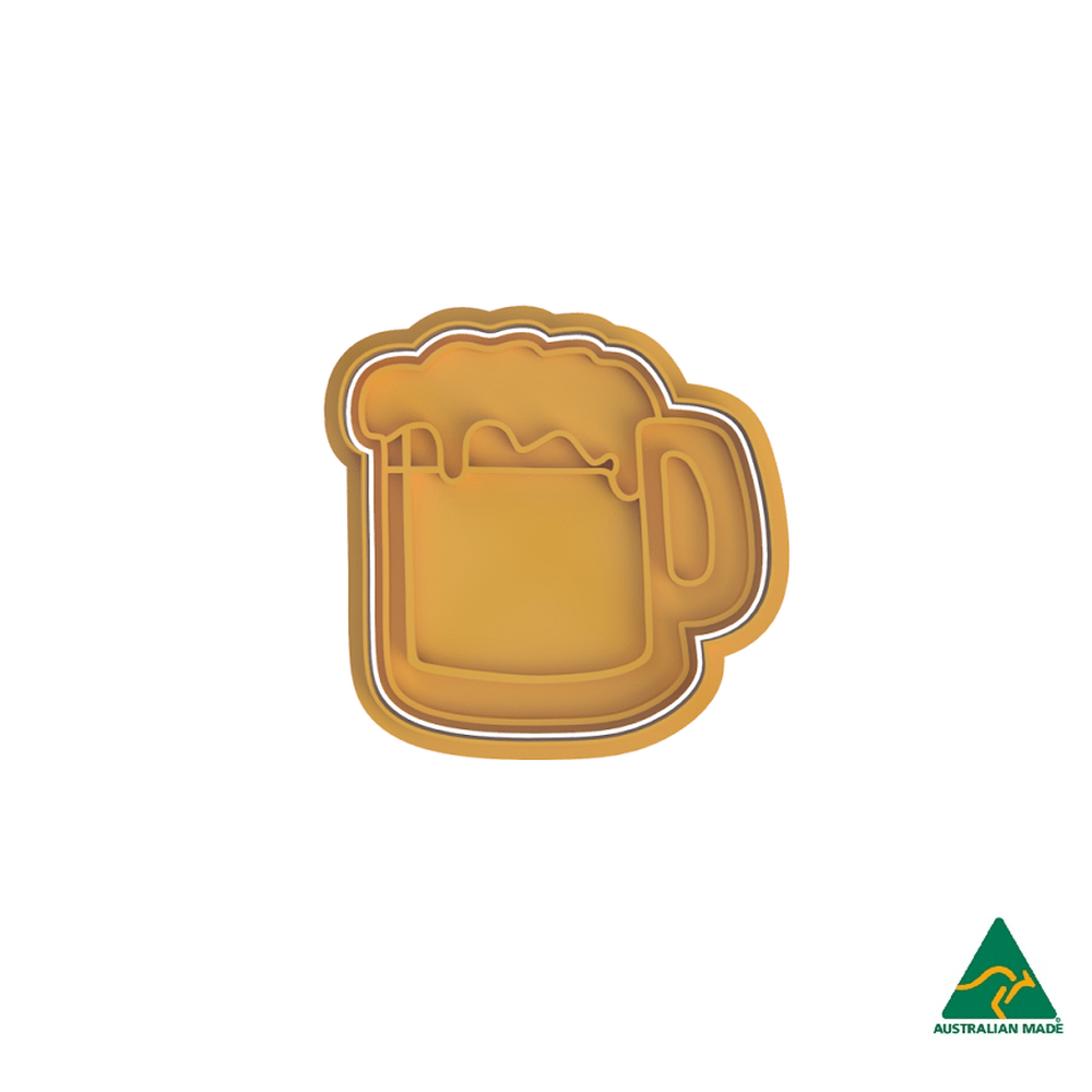 Australian Cookie Cutters Cookie Cutters Beer Cup - Cookie Cutter and Embosser Stamp