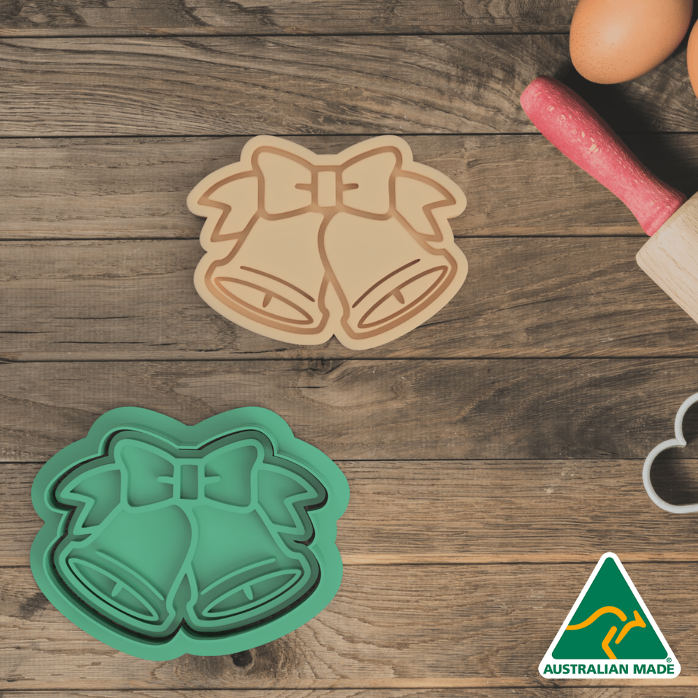 Australian Cookie Cutters Cookie Cutters Christmas Bell Cookie Cutter And Embosser Stamp
