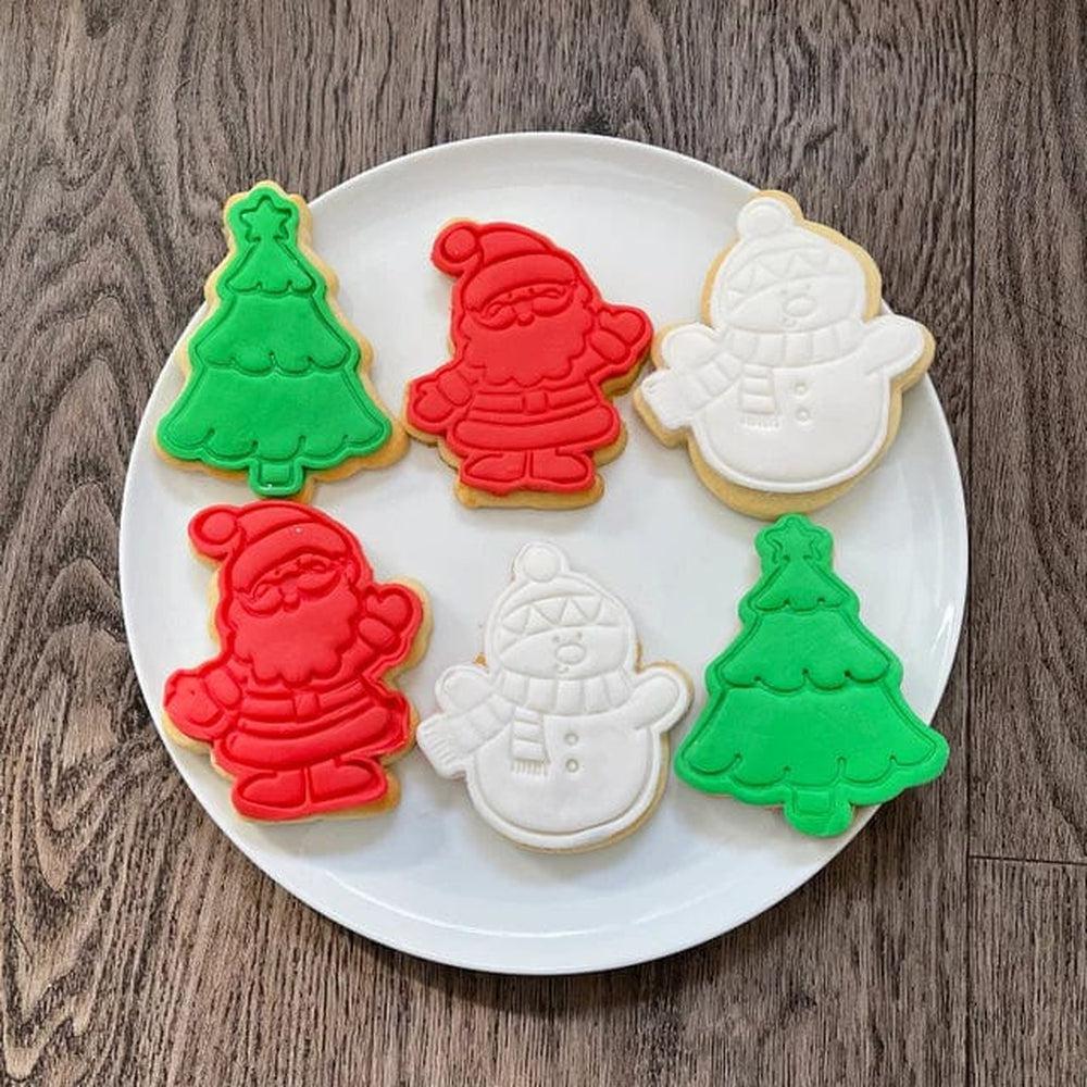 Christmas Characters Set of 4 Cookie Cutter and Embosser Stamp