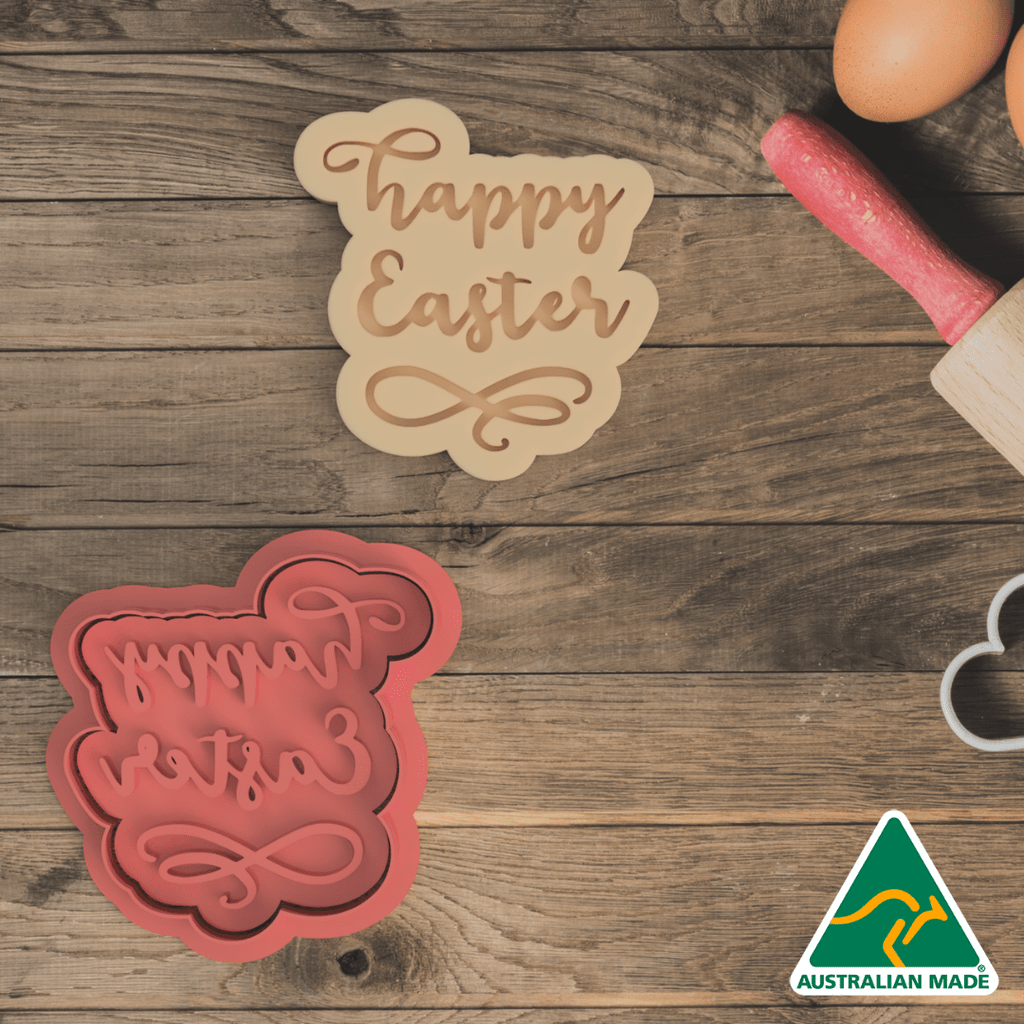 Happy Easter Cookie Cutter And Embosser Stamp