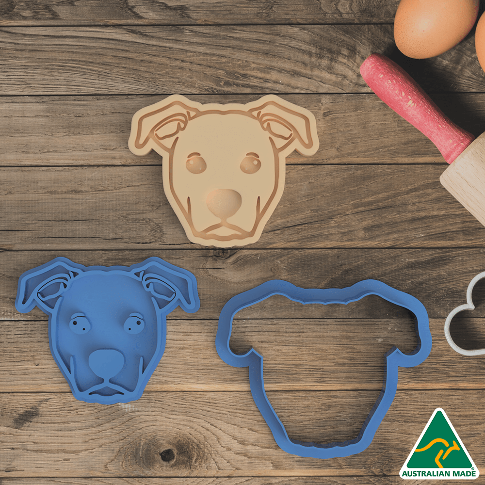 Pitbull Cookie Cutter And Embosser Stamp