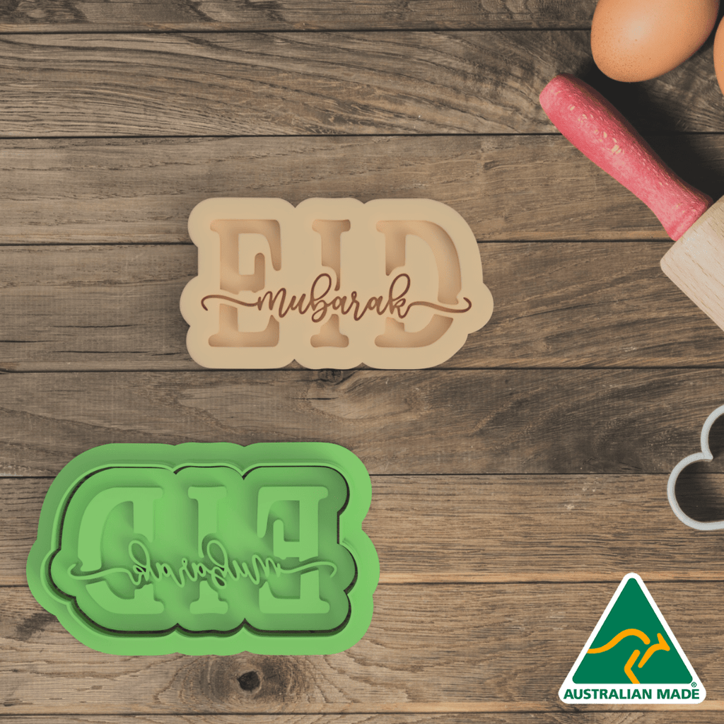 Eid Mubarak Cookie Cutter and Embosser Stamp