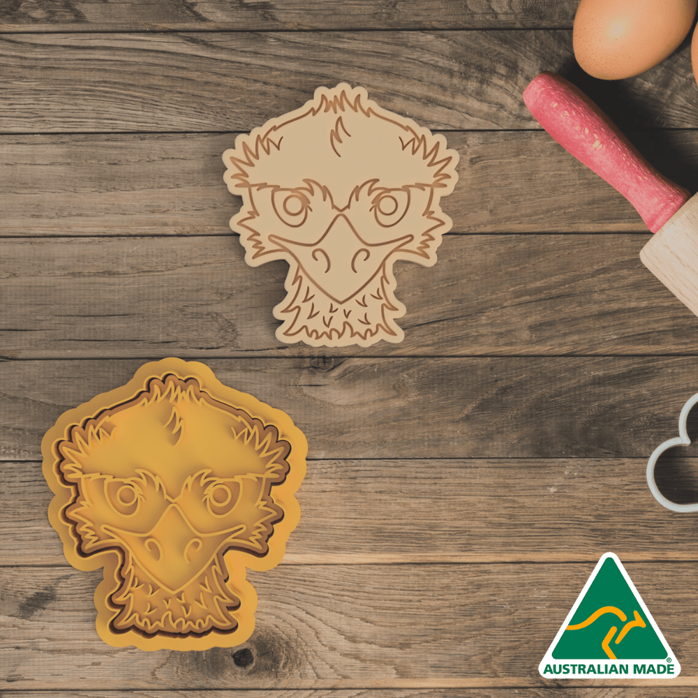 Emu Head Cookie Cutter And Embosser Stamp