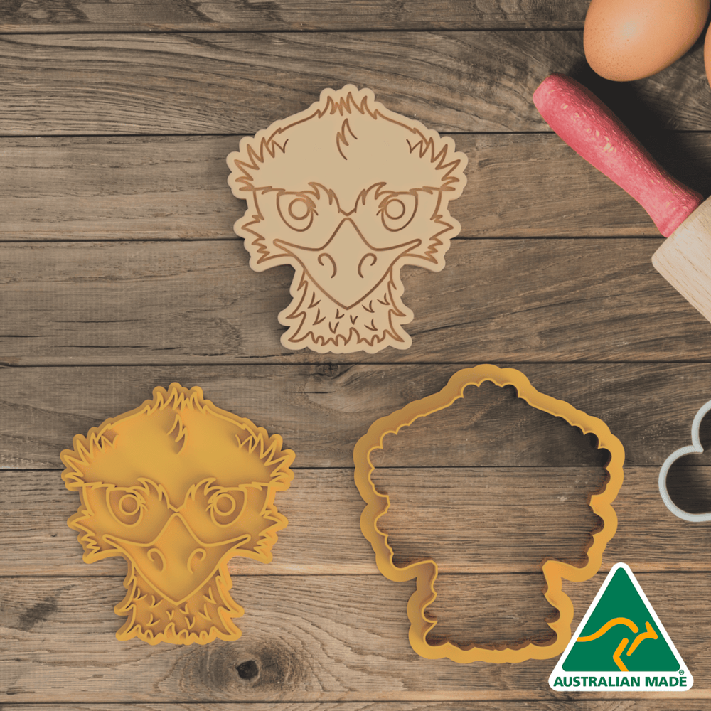 Australian Cookie Cutters Cookie Cutters Emu Bird Cookie Cutter And Embosser Stamp