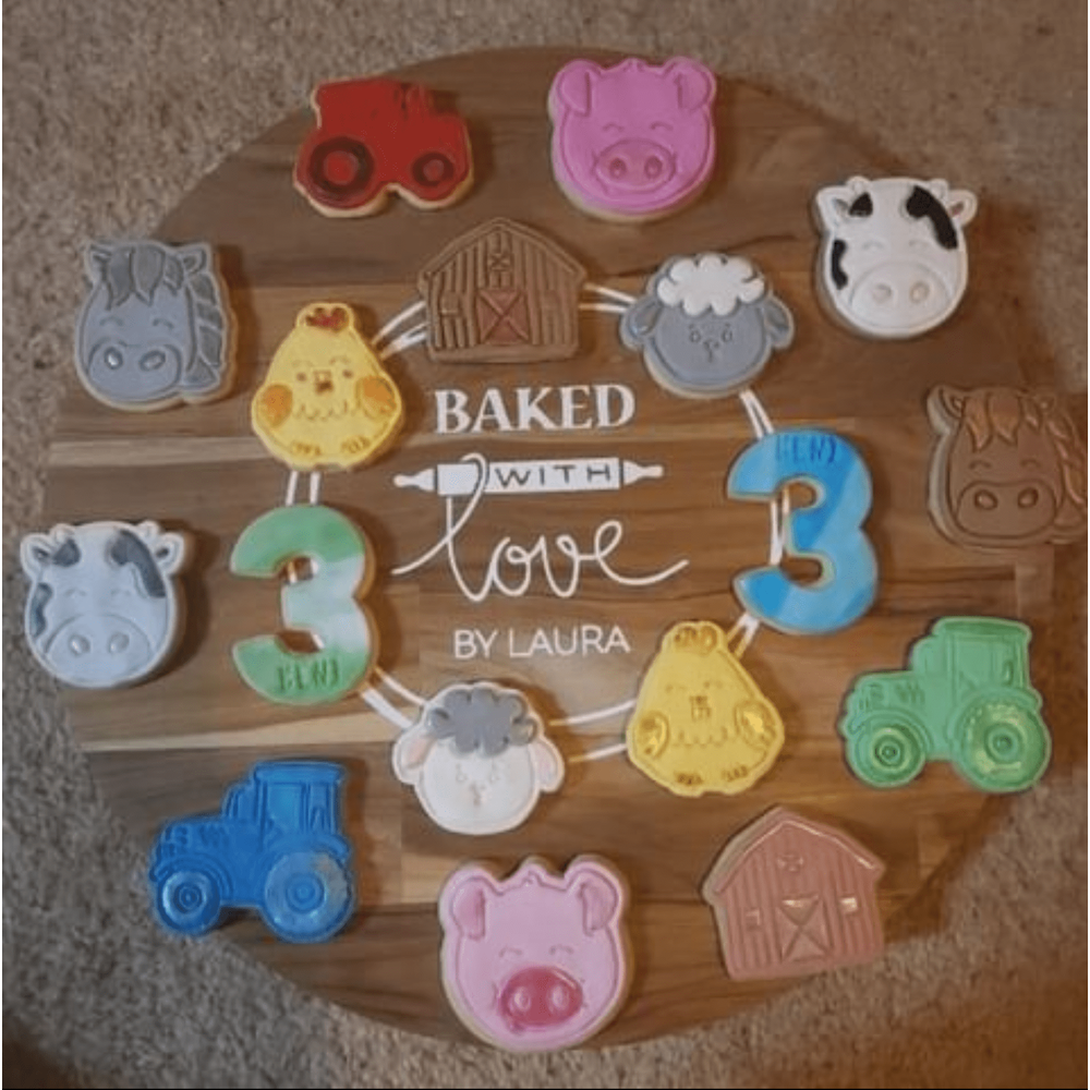 Australian Cookie Cutters Cookie Cutters Farm Animals- Cow Cookie Cutter And Embosser Stamp