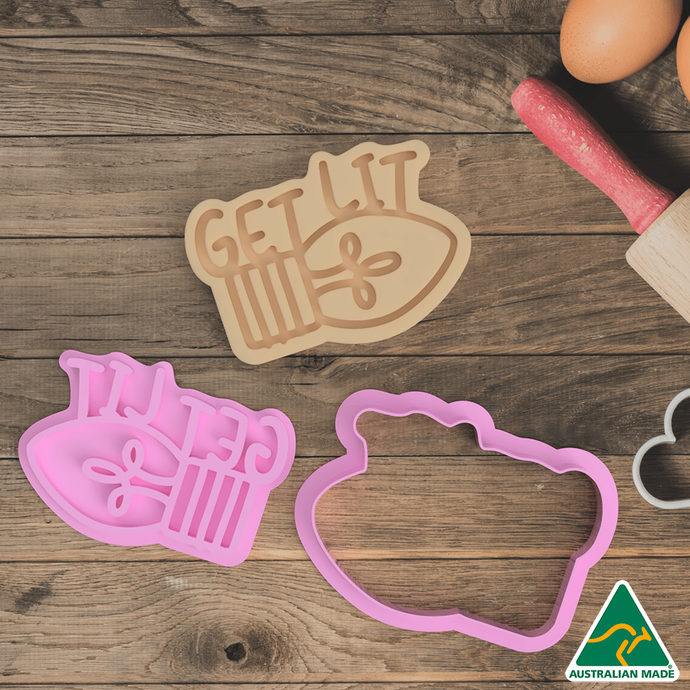 Get Lit Cookie Cutter and Embosser Stamp