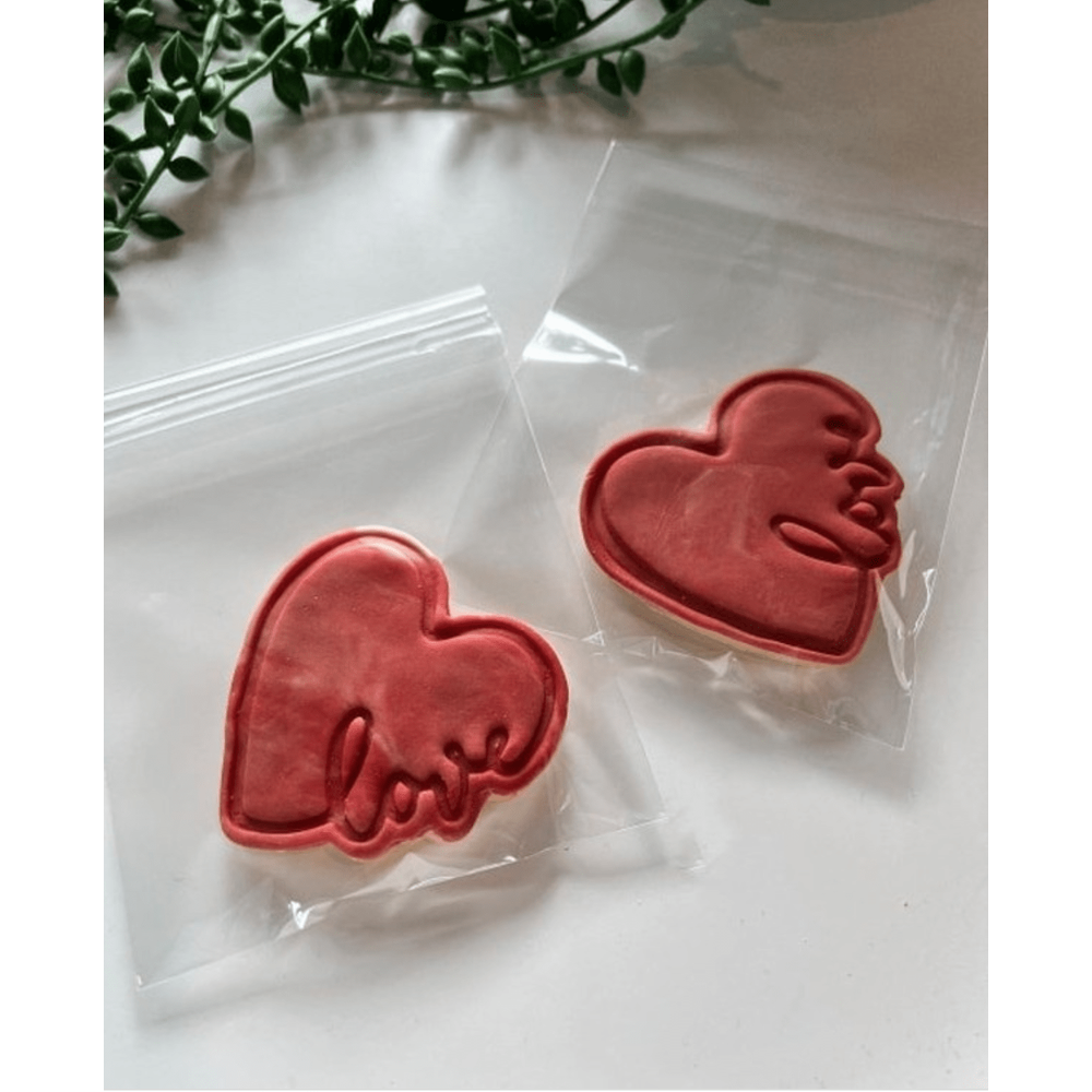 Heart with Love Cookie Cutter/Fondant Embosser Stamp