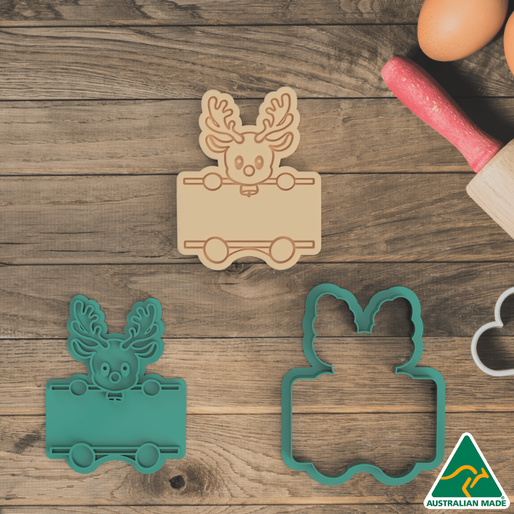 Australian Cookie Cutters Cookie Cutters Reindeer Cookie Cutter And Embosser Stamp
