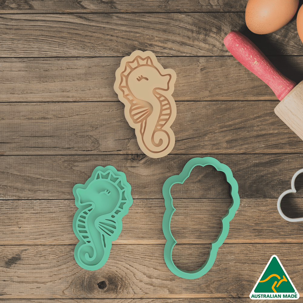 Sea Creatures- Seahorse Cookie Cutter And Embosser Stamp