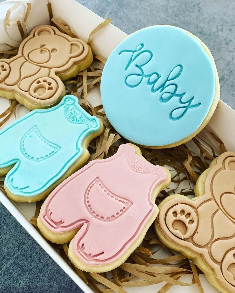 Australian Cookie Cutters Cookie Cutters Teddy Bear Cookie Cutter and Embosser Stamp