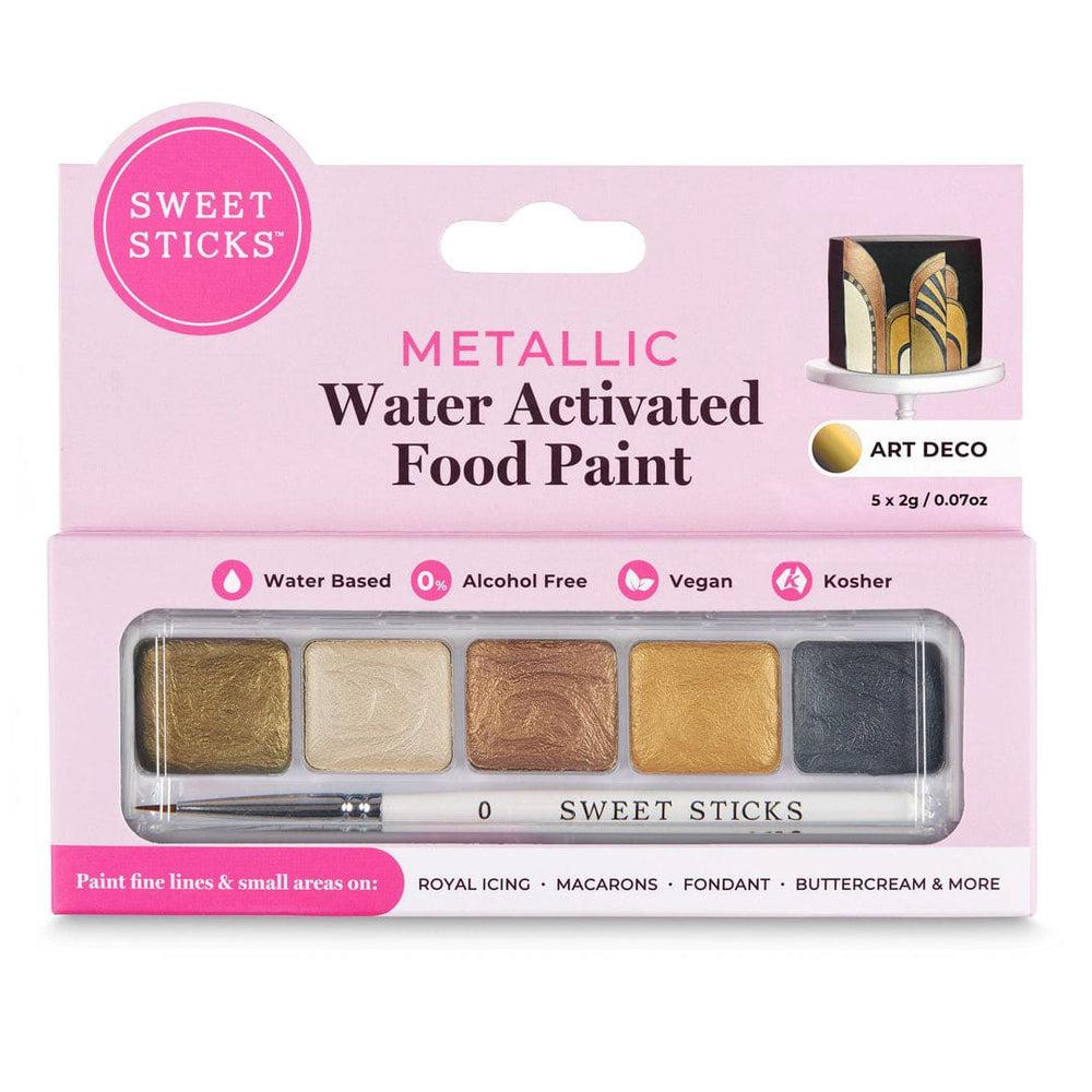 Sweet Sticks Art Deco Theme Palette - Metallic Water Activated Food Paint