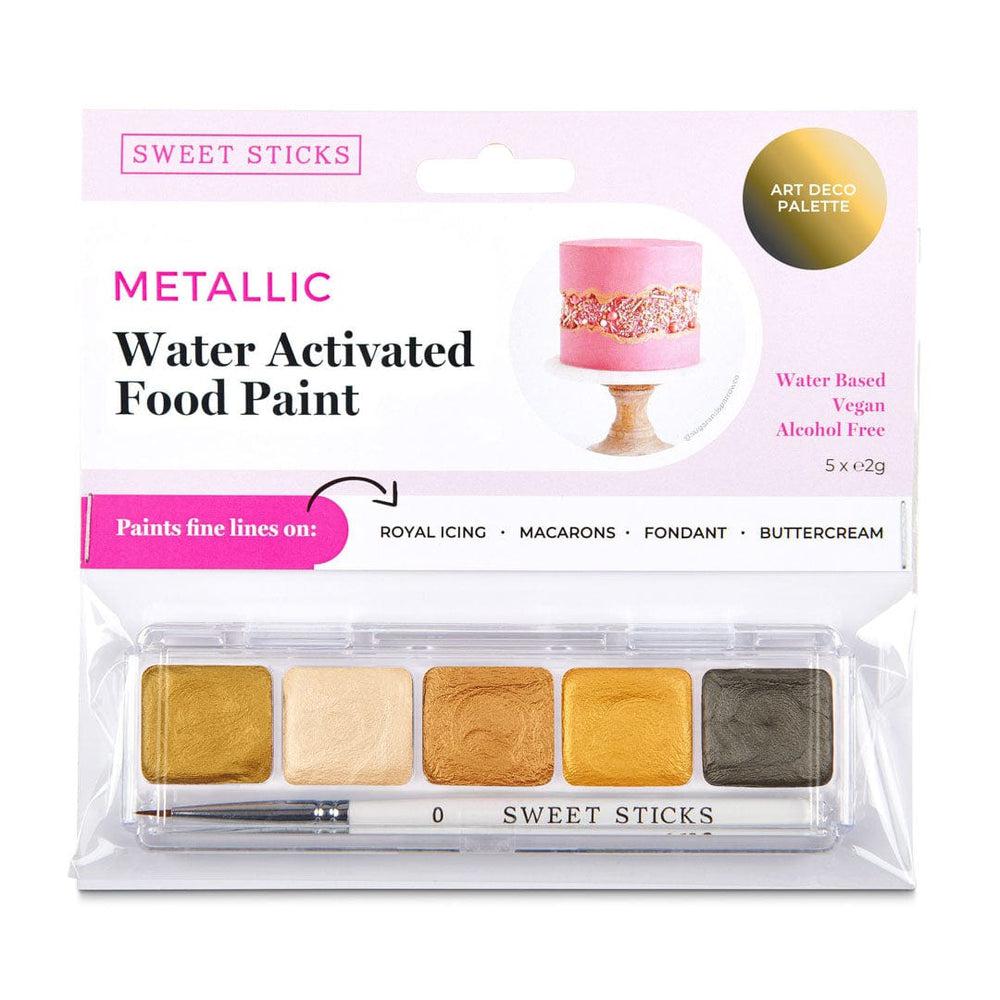 Sweet Sticks Art Deco Theme Palette - Metallic Water Activated Food Paint